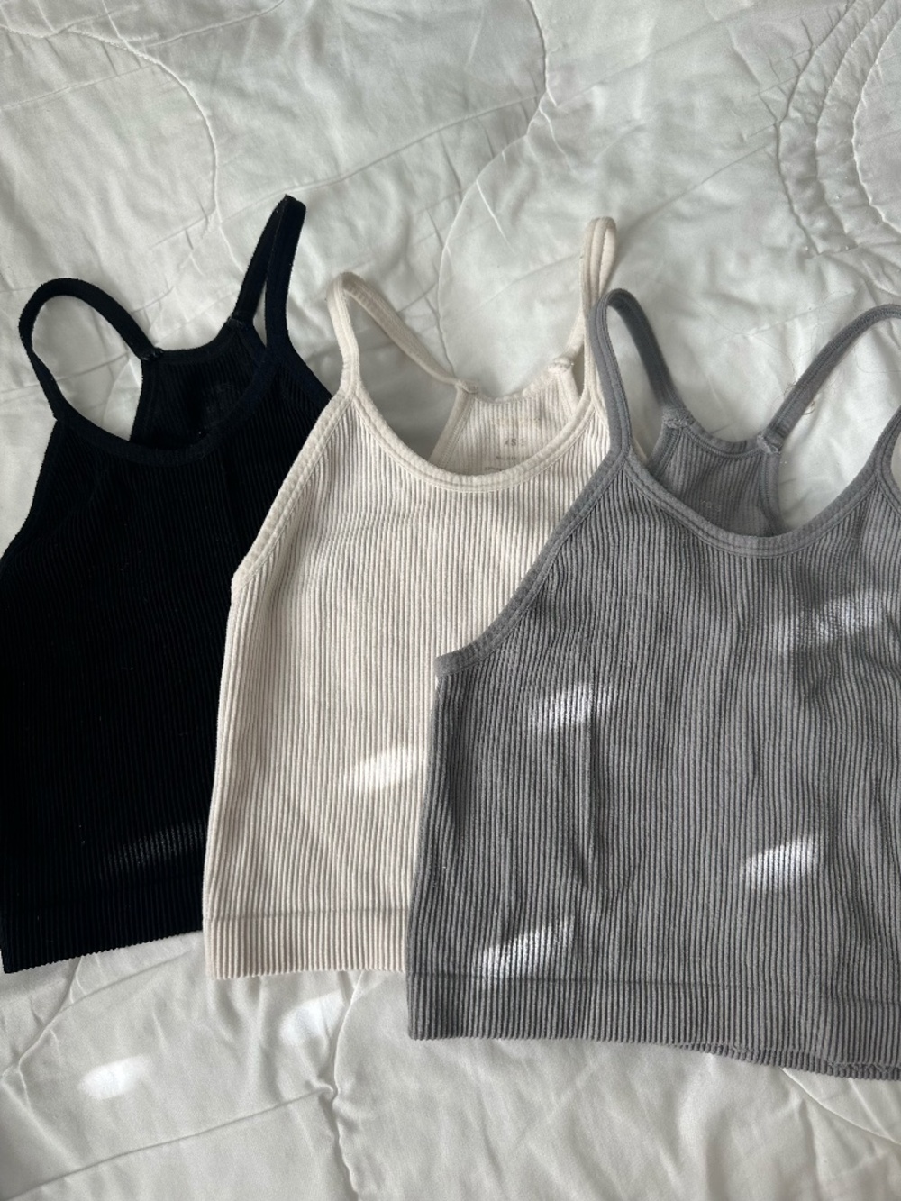 3 Pack Ribbed Sports Bras
